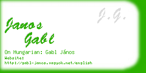janos gabl business card